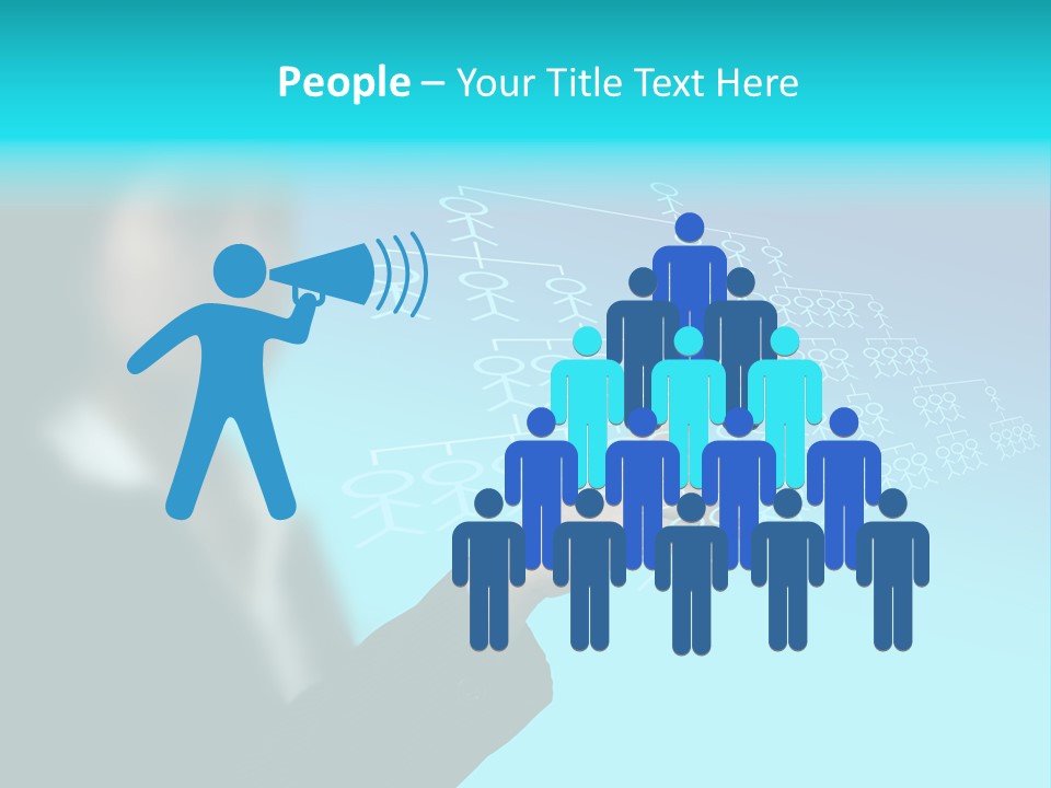 Recruitment Hand Technology PowerPoint Template