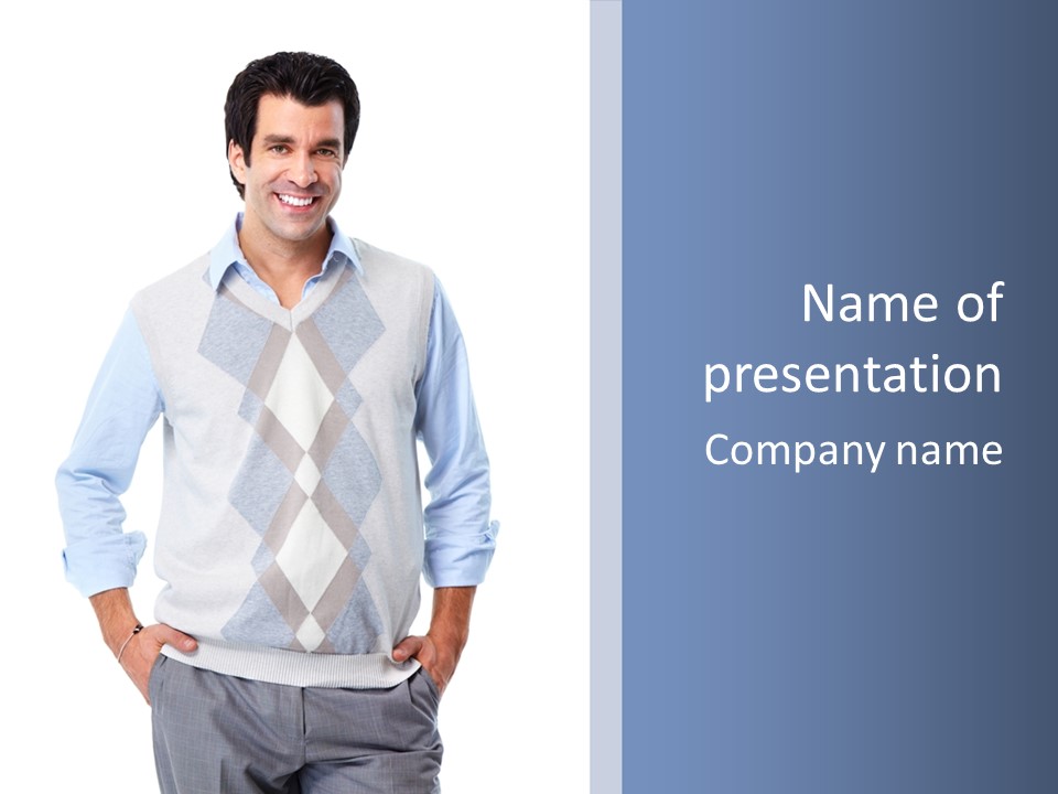 Casual Funky Hair PowerPoint Template
