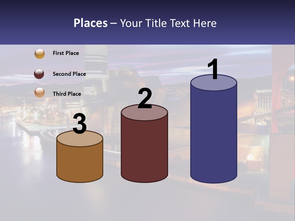 Guggenheim Sunset Basque Country PowerPoint Template