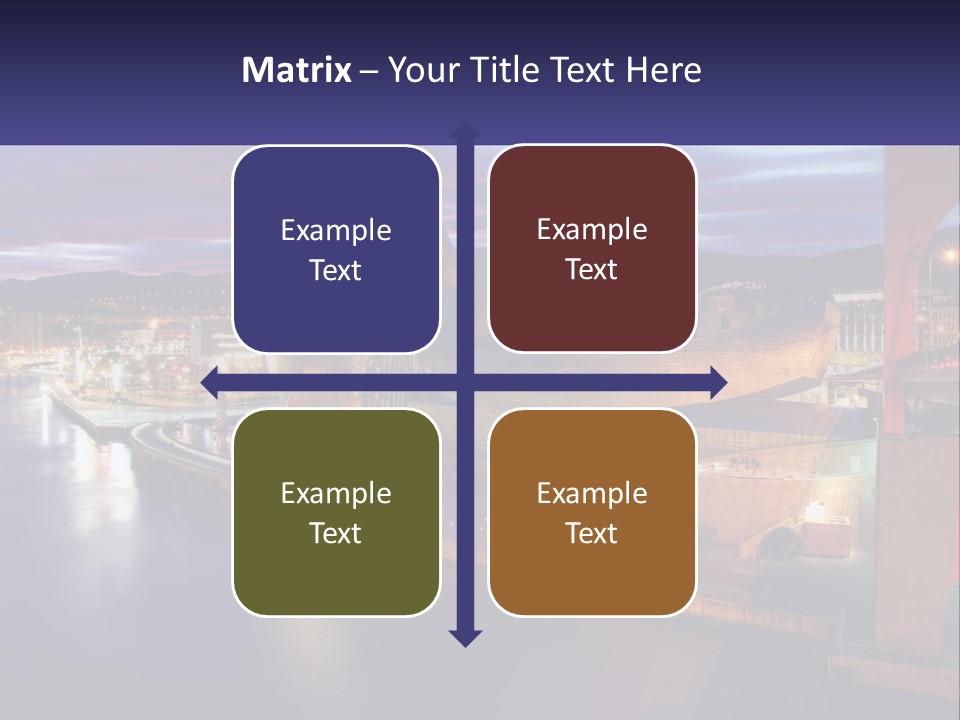 Guggenheim Sunset Basque Country PowerPoint Template