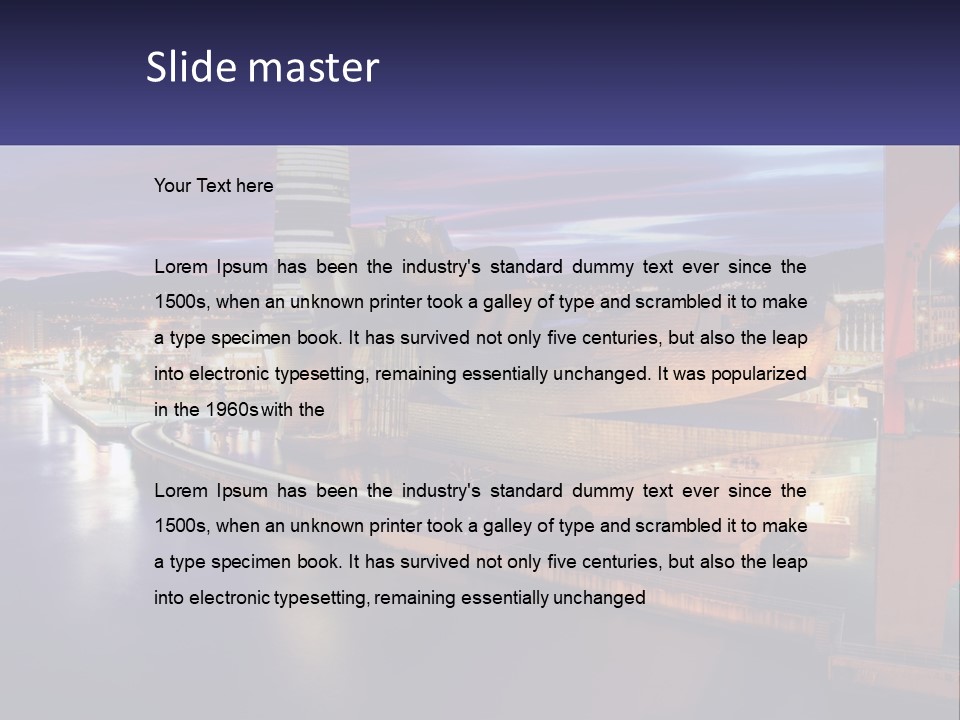 Guggenheim Sunset Basque Country PowerPoint Template