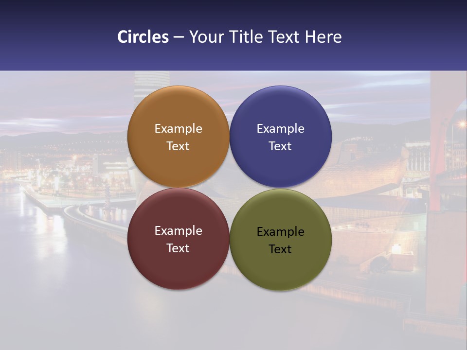 Guggenheim Sunset Basque Country PowerPoint Template