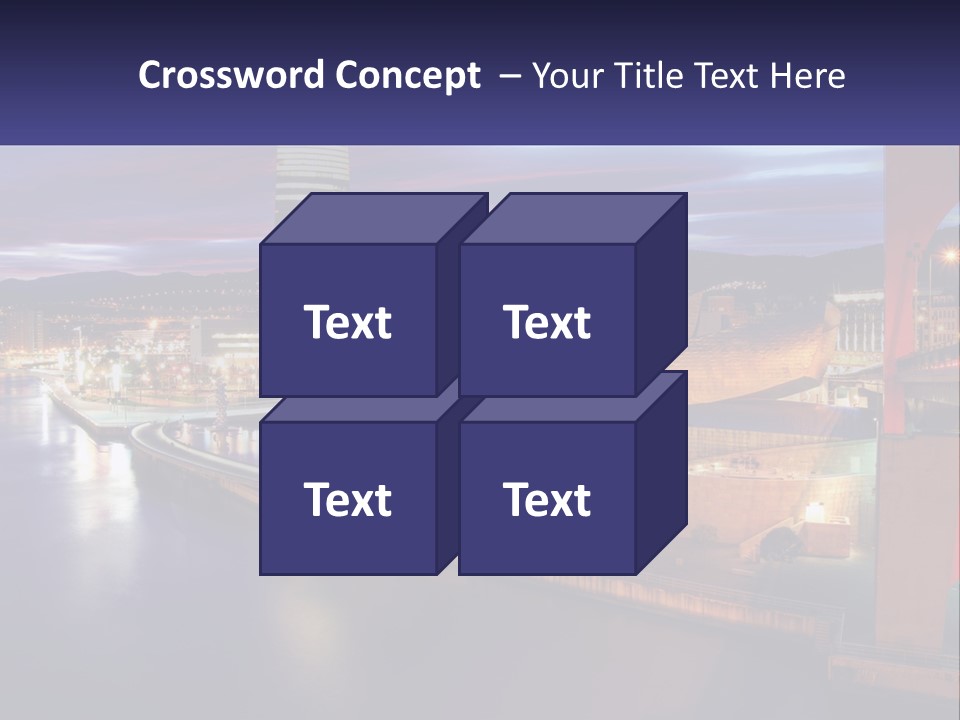 Guggenheim Sunset Basque Country PowerPoint Template