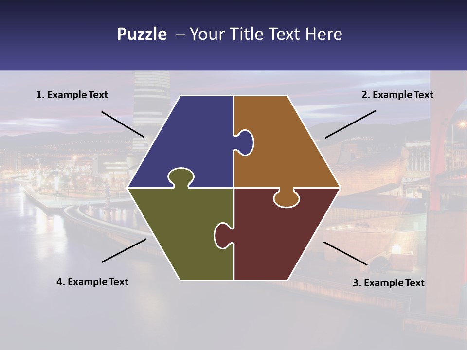 Guggenheim Sunset Basque Country PowerPoint Template