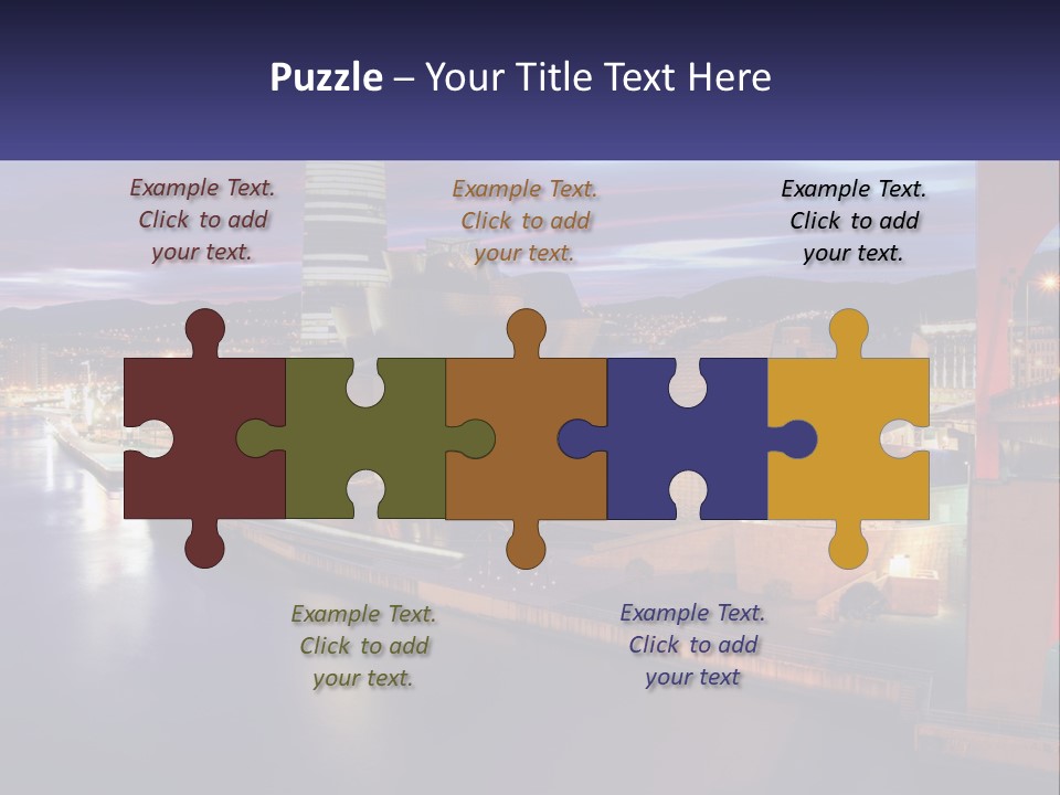 Guggenheim Sunset Basque Country PowerPoint Template