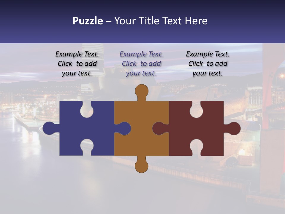 Guggenheim Sunset Basque Country PowerPoint Template