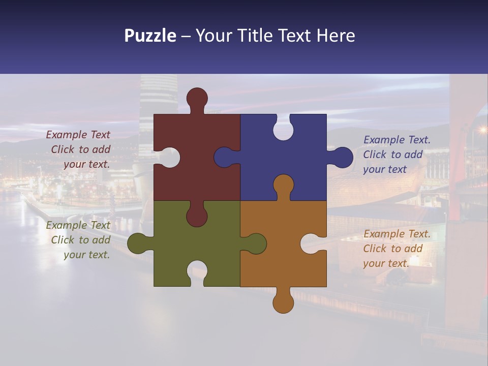 Guggenheim Sunset Basque Country PowerPoint Template