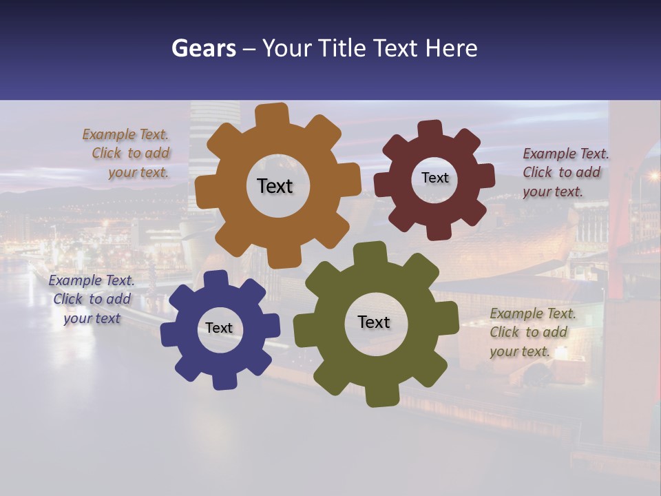 Guggenheim Sunset Basque Country PowerPoint Template