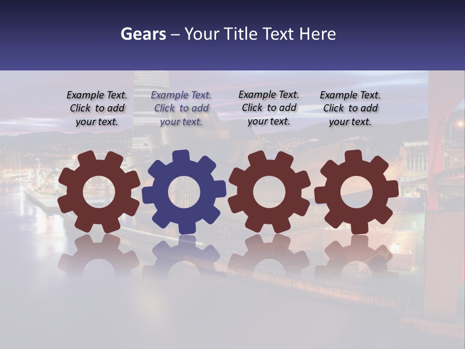 Guggenheim Sunset Basque Country PowerPoint Template