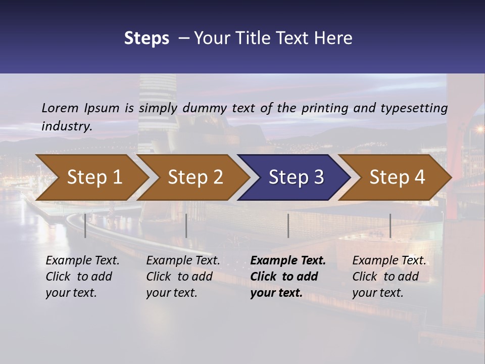 Guggenheim Sunset Basque Country PowerPoint Template