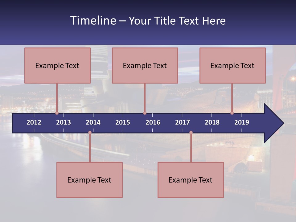 Guggenheim Sunset Basque Country PowerPoint Template