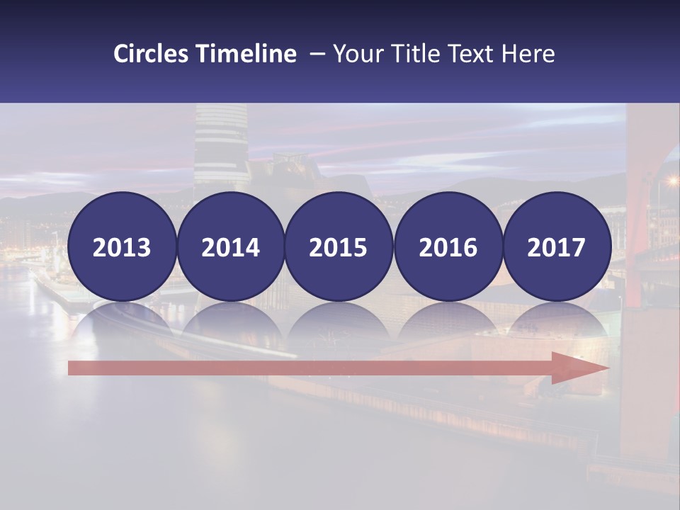 Guggenheim Sunset Basque Country PowerPoint Template