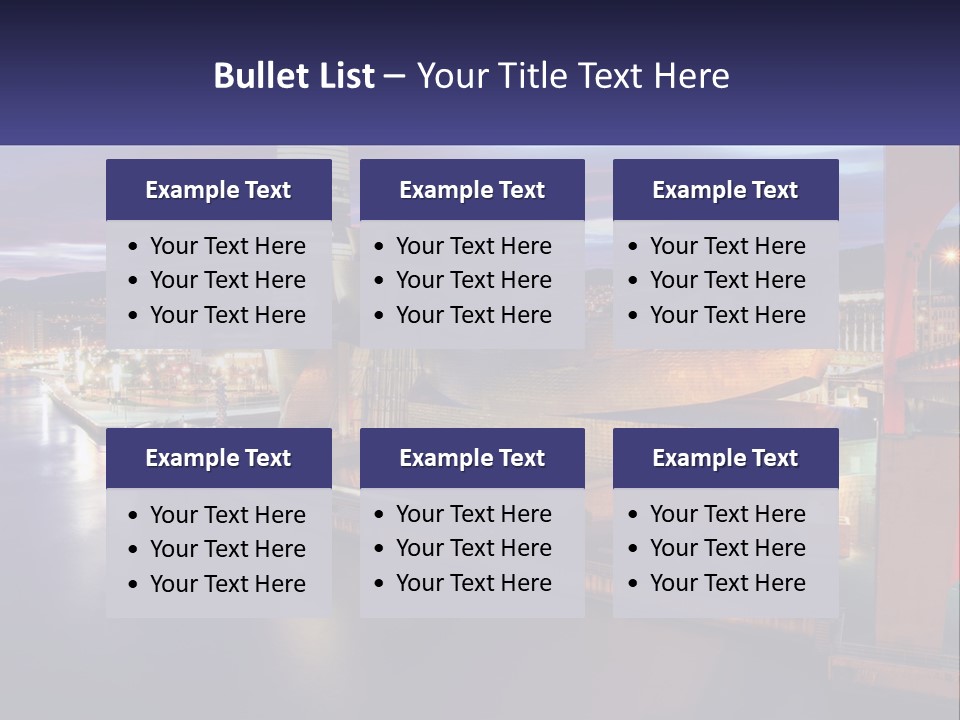 Guggenheim Sunset Basque Country PowerPoint Template