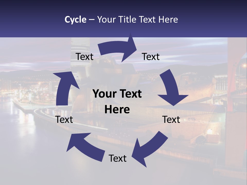 Guggenheim Sunset Basque Country PowerPoint Template