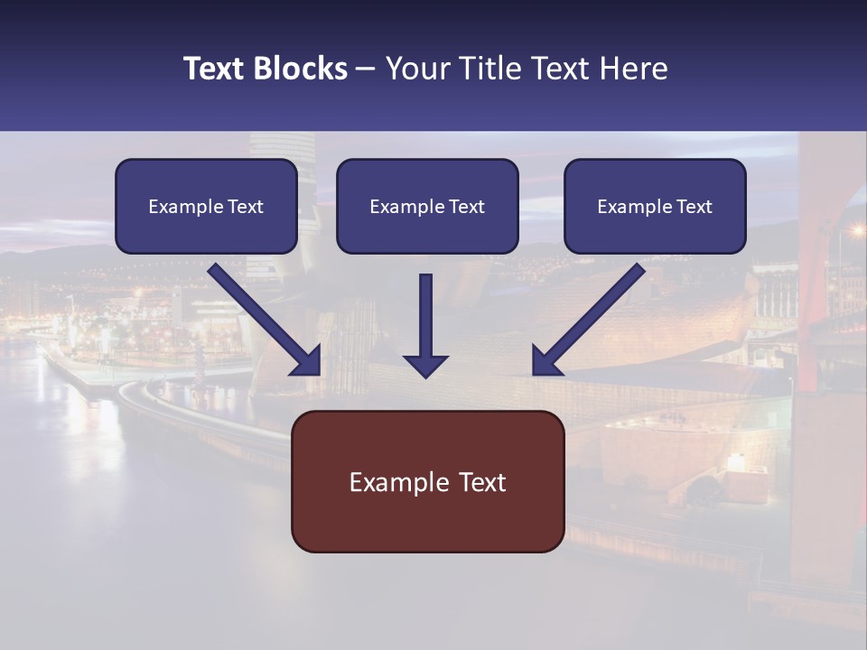 Guggenheim Sunset Basque Country PowerPoint Template
