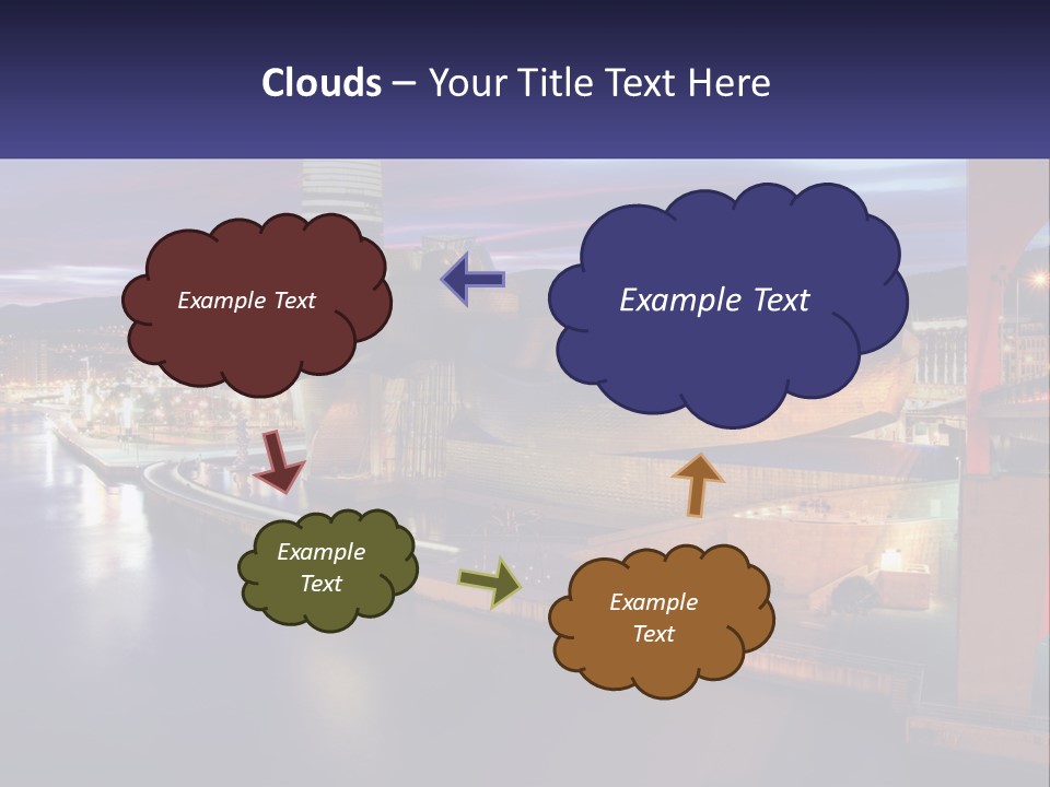Guggenheim Sunset Basque Country PowerPoint Template