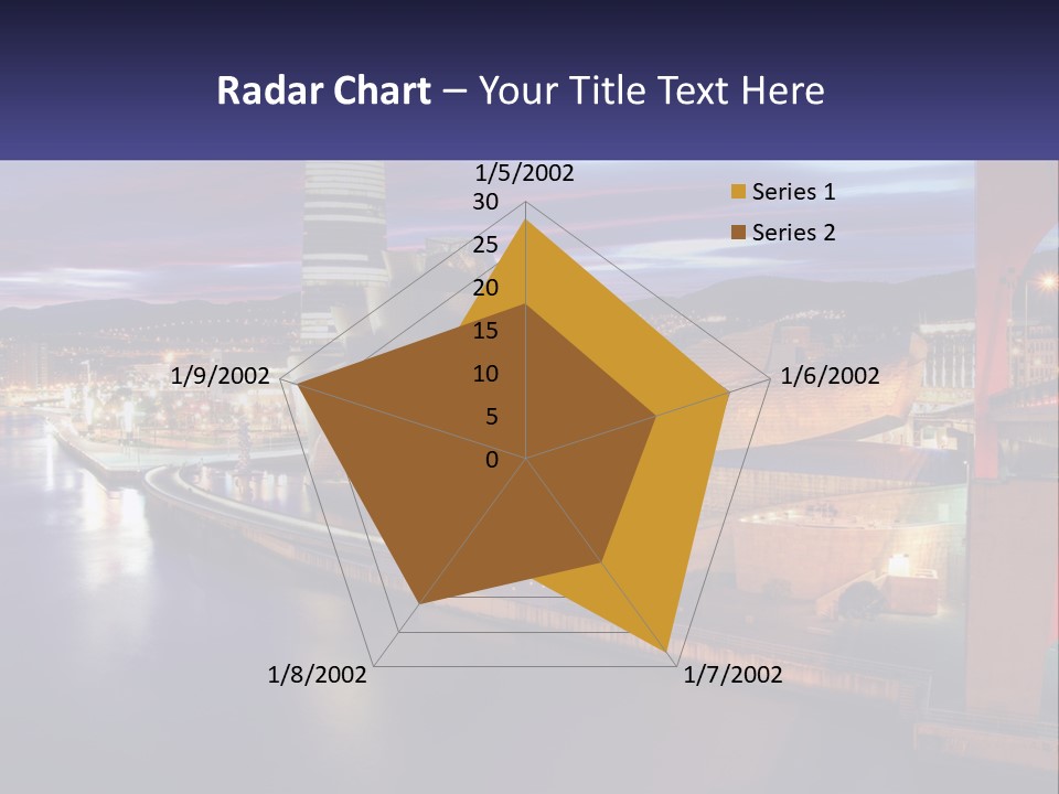 Guggenheim Sunset Basque Country PowerPoint Template
