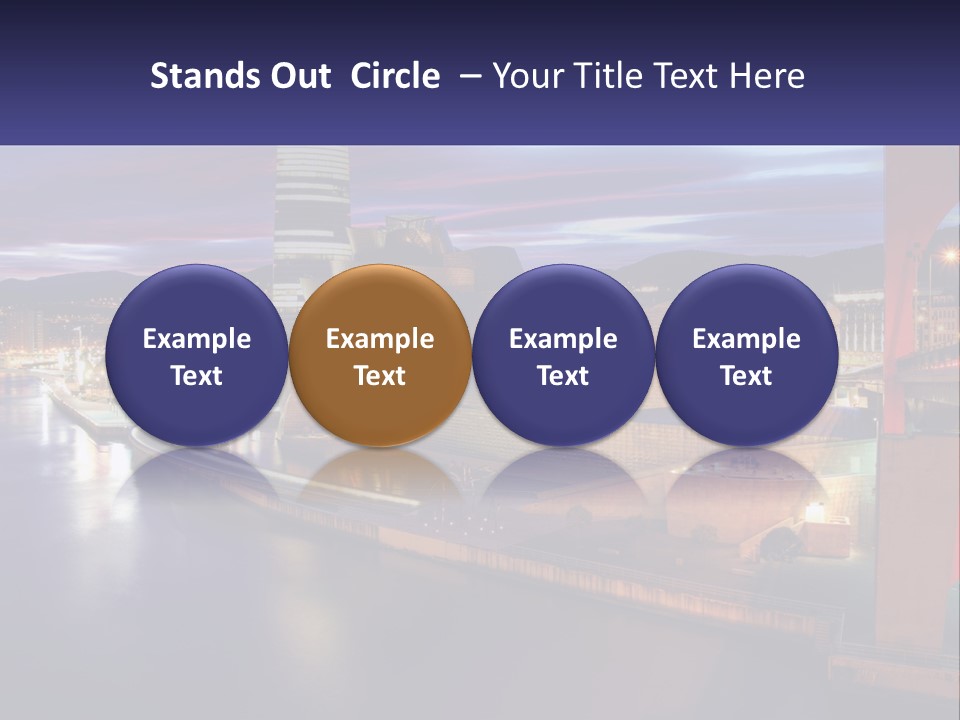 Guggenheim Sunset Basque Country PowerPoint Template