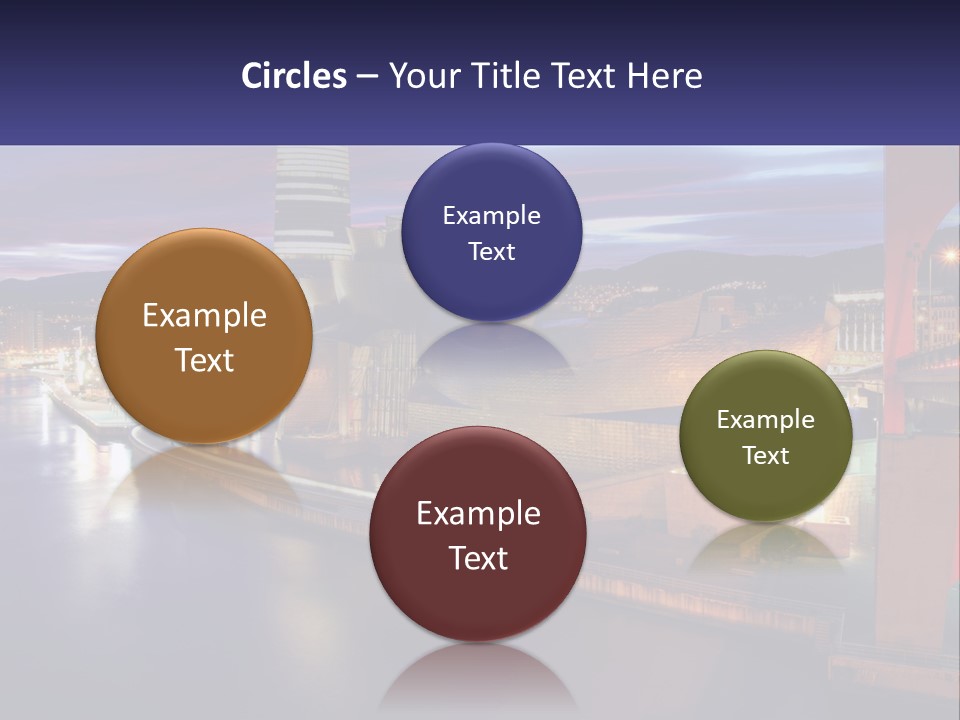 Guggenheim Sunset Basque Country PowerPoint Template