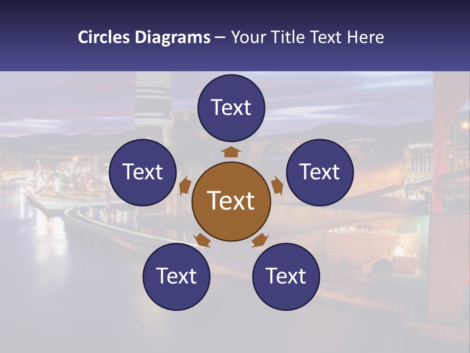 Guggenheim Sunset Basque Country PowerPoint Template