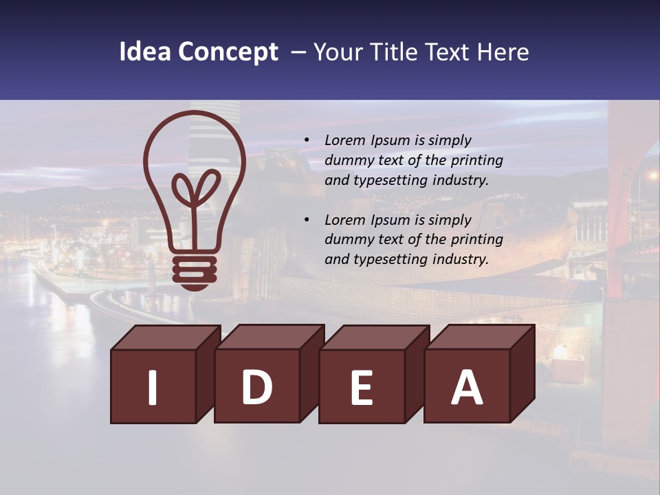 Guggenheim Sunset Basque Country PowerPoint Template