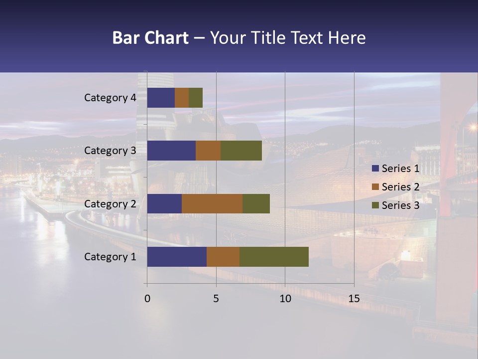 Guggenheim Sunset Basque Country PowerPoint Template