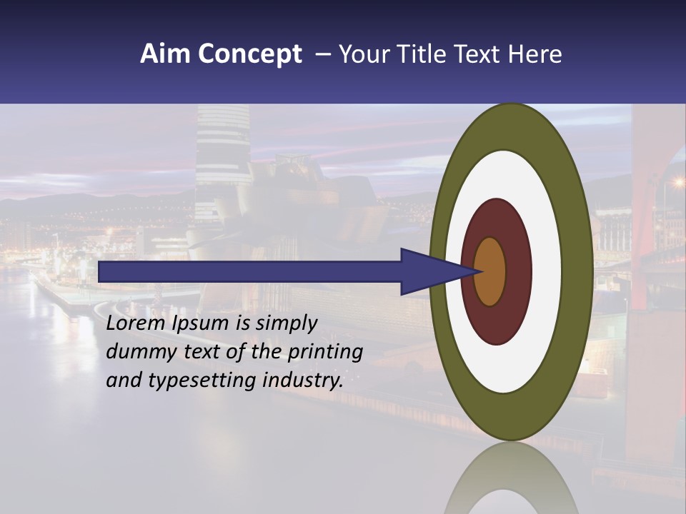 Guggenheim Sunset Basque Country PowerPoint Template