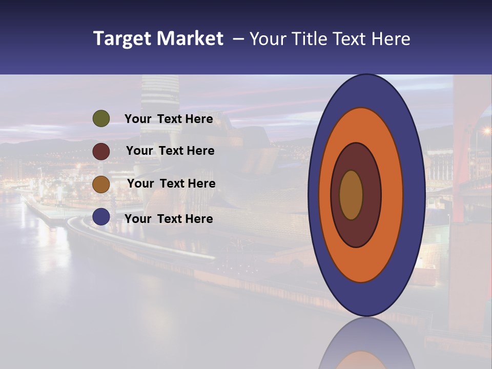 Guggenheim Sunset Basque Country PowerPoint Template