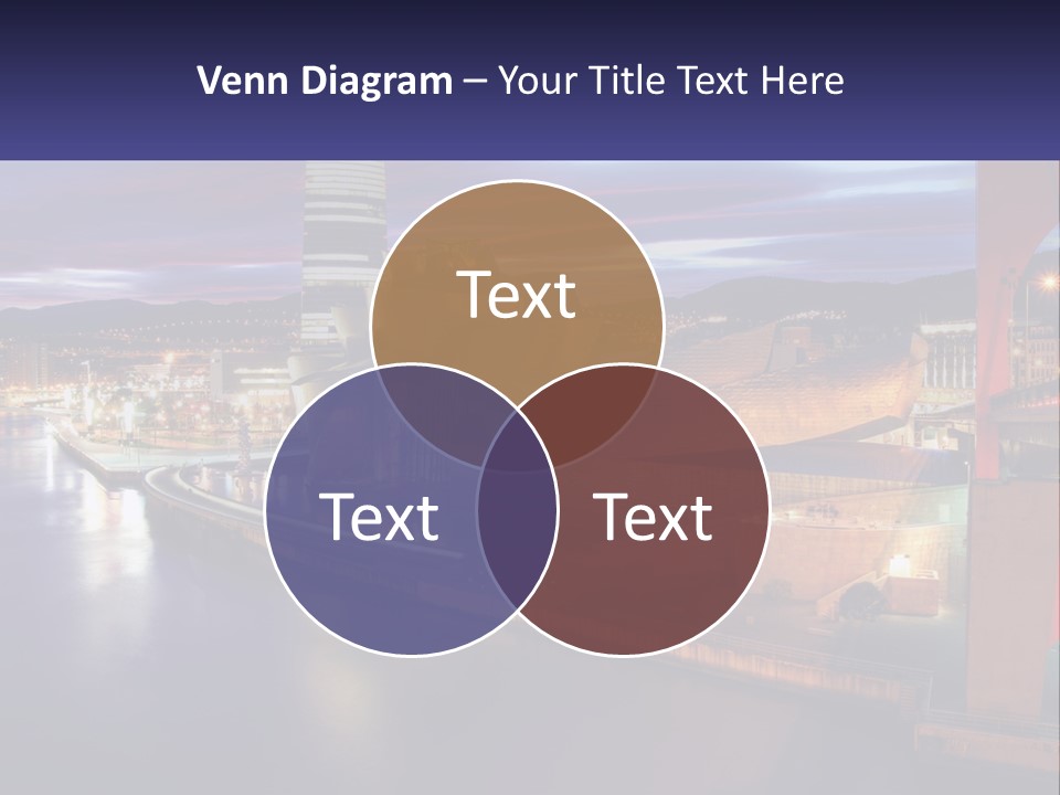 Guggenheim Sunset Basque Country PowerPoint Template