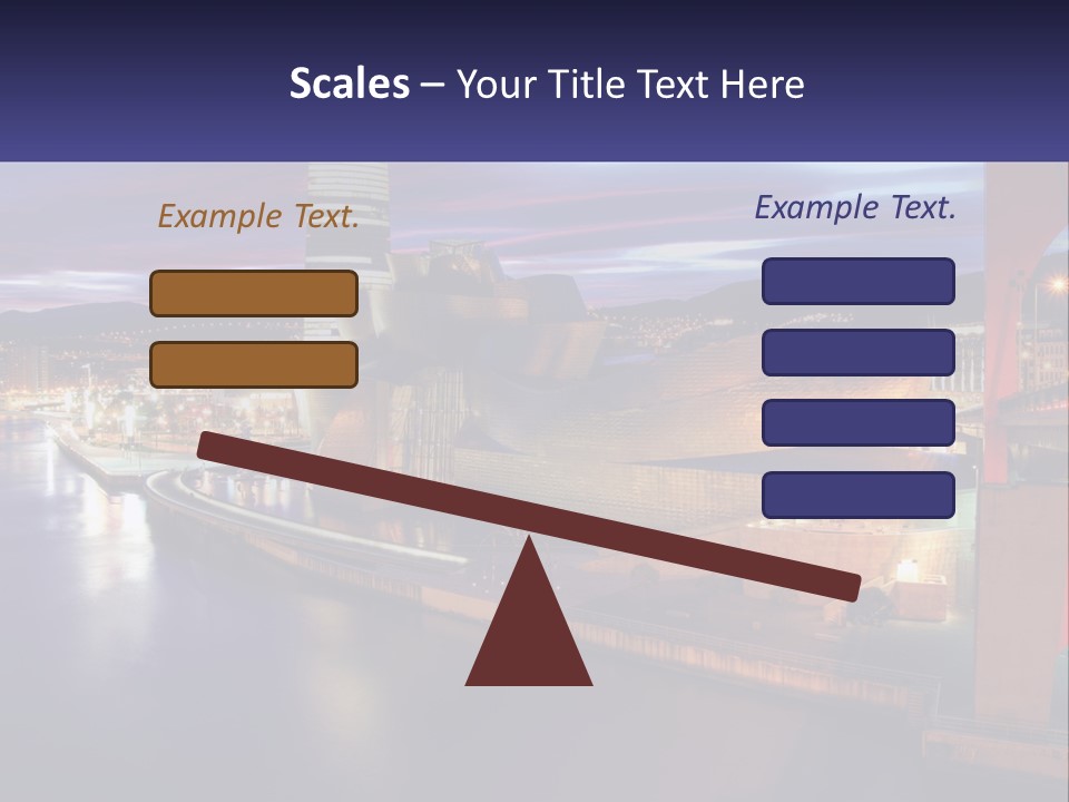 Guggenheim Sunset Basque Country PowerPoint Template
