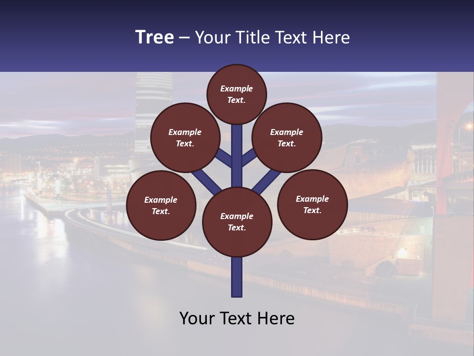 Guggenheim Sunset Basque Country PowerPoint Template