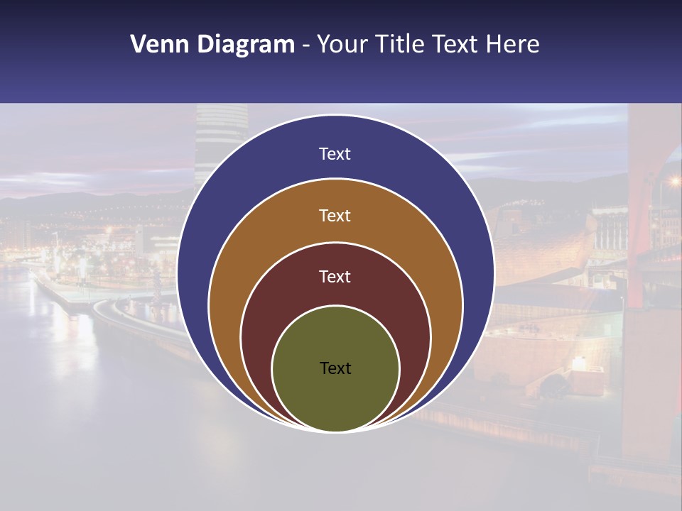 Guggenheim Sunset Basque Country PowerPoint Template