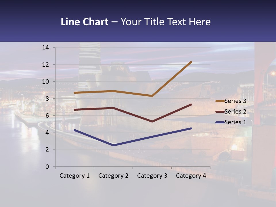 Guggenheim Sunset Basque Country PowerPoint Template