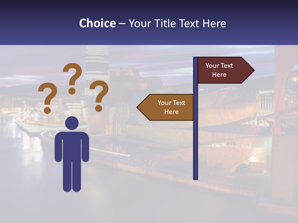 Guggenheim Sunset Basque Country PowerPoint Template