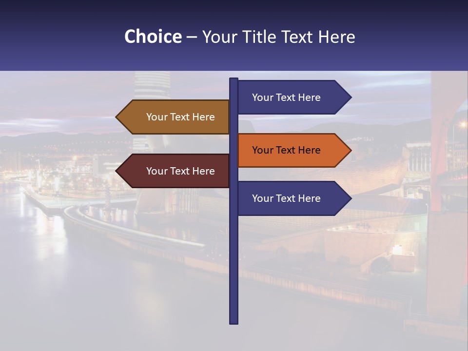 Guggenheim Sunset Basque Country PowerPoint Template