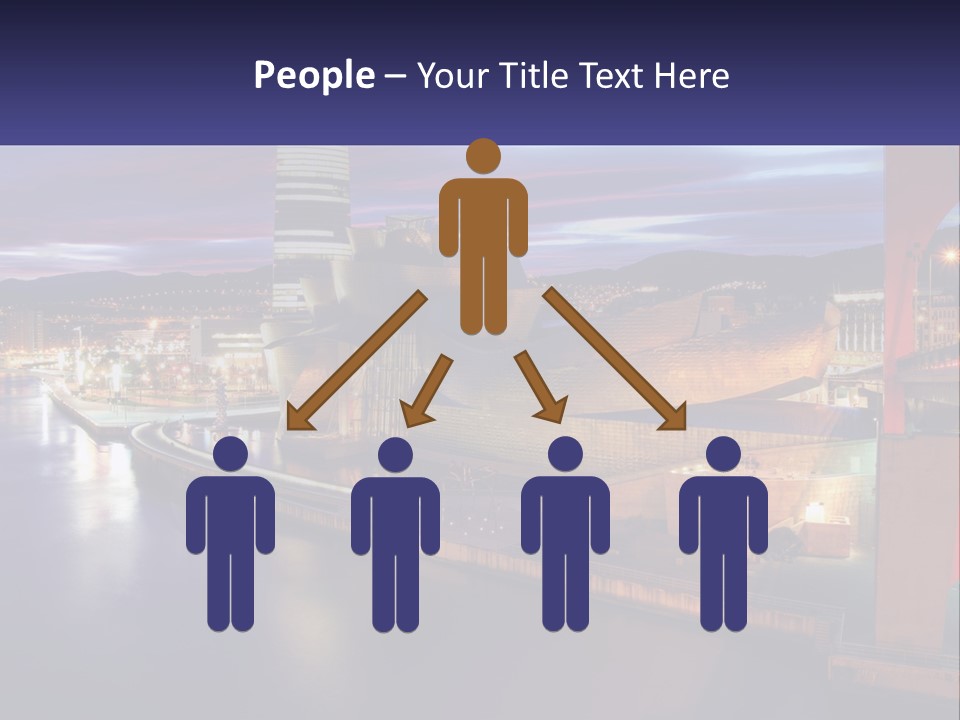 Guggenheim Sunset Basque Country PowerPoint Template