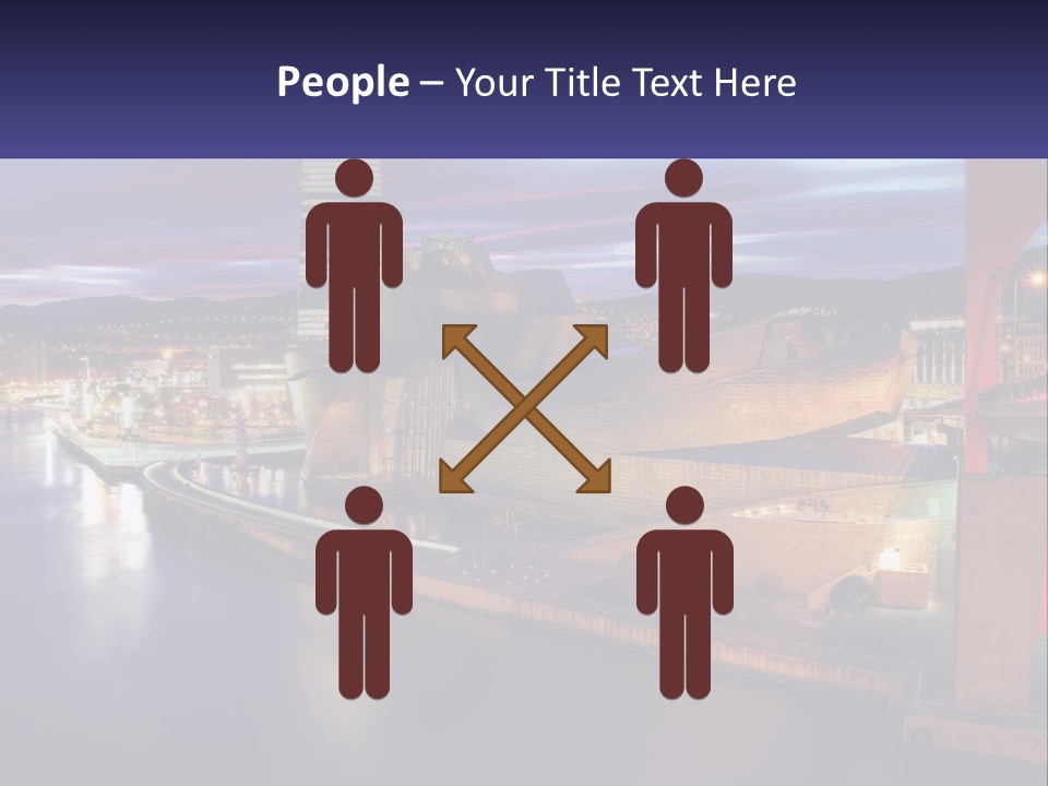 Guggenheim Sunset Basque Country PowerPoint Template