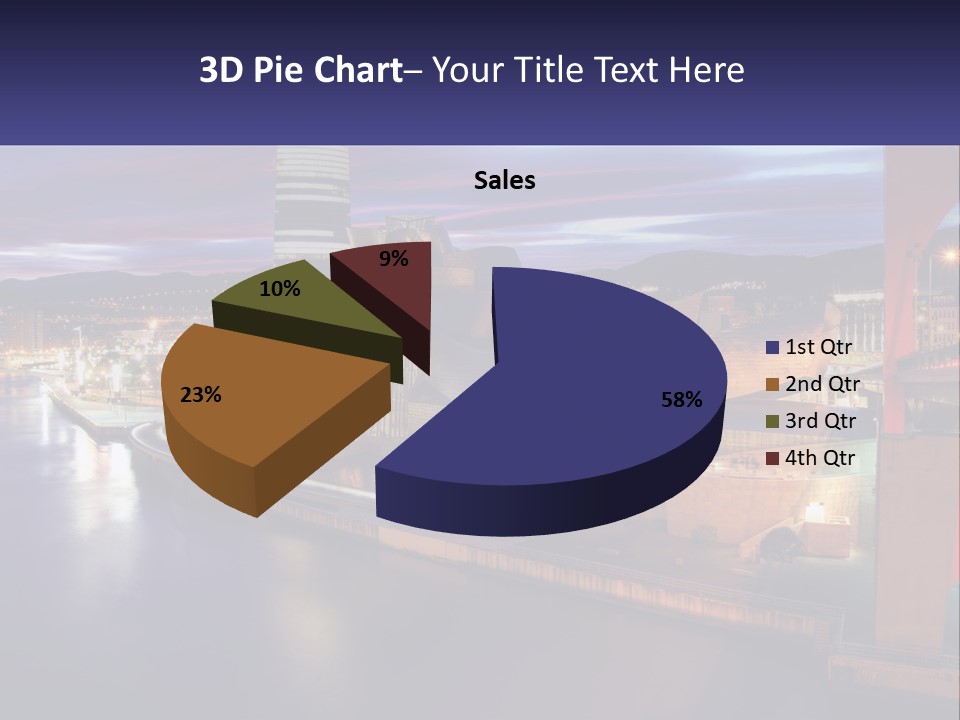 Guggenheim Sunset Basque Country PowerPoint Template