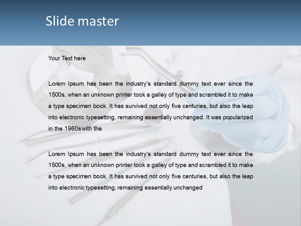 Dentist Orthodontist Disinfected PowerPoint Template