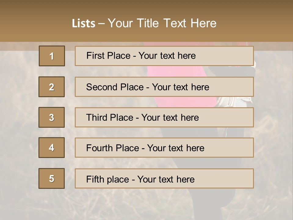 White Sportswear Girl PowerPoint Template