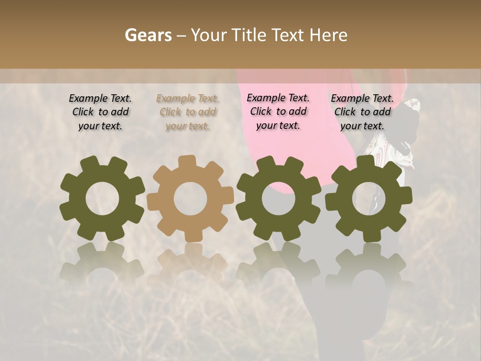 White Sportswear Girl PowerPoint Template