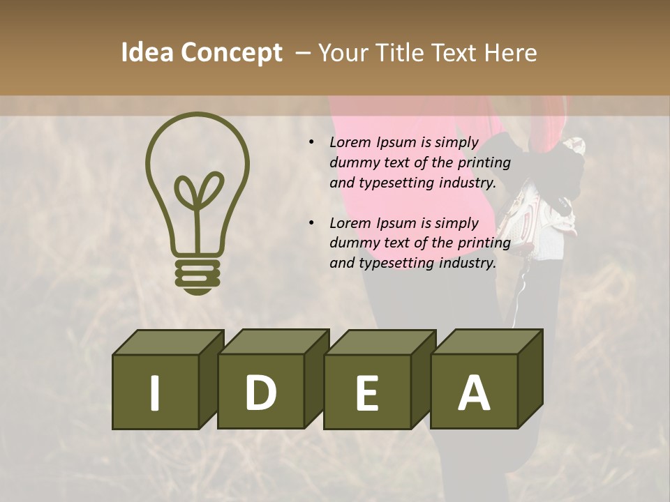 White Sportswear Girl PowerPoint Template