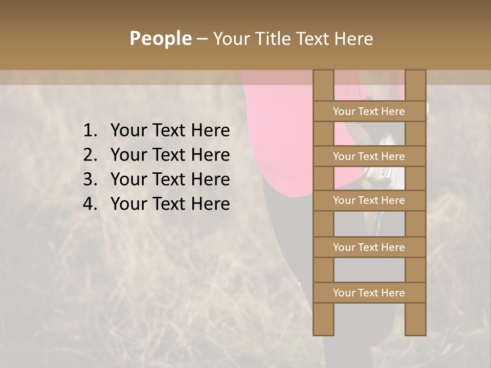 White Sportswear Girl PowerPoint Template