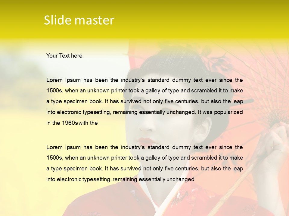 Geisha Japanese Shine PowerPoint Template