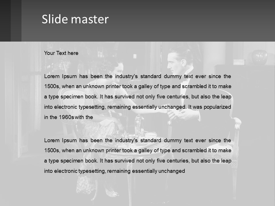 Black And White Love Affair PowerPoint Template