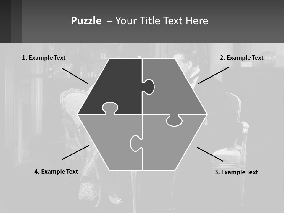 Black And White Love Affair PowerPoint Template