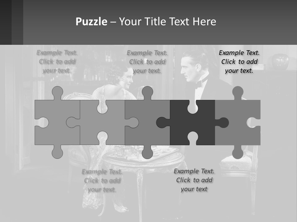 Black And White Love Affair PowerPoint Template