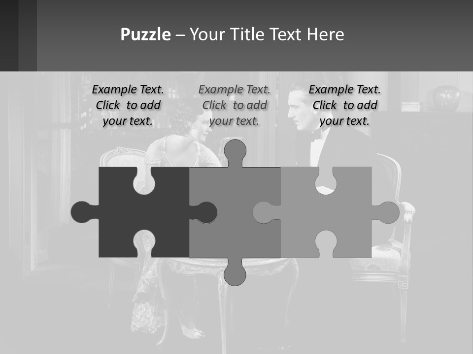 Black And White Love Affair PowerPoint Template