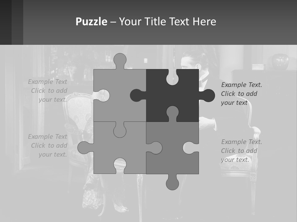 Black And White Love Affair PowerPoint Template