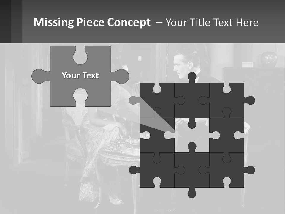 Black And White Love Affair PowerPoint Template